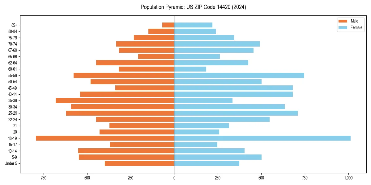 Population pyramid for 