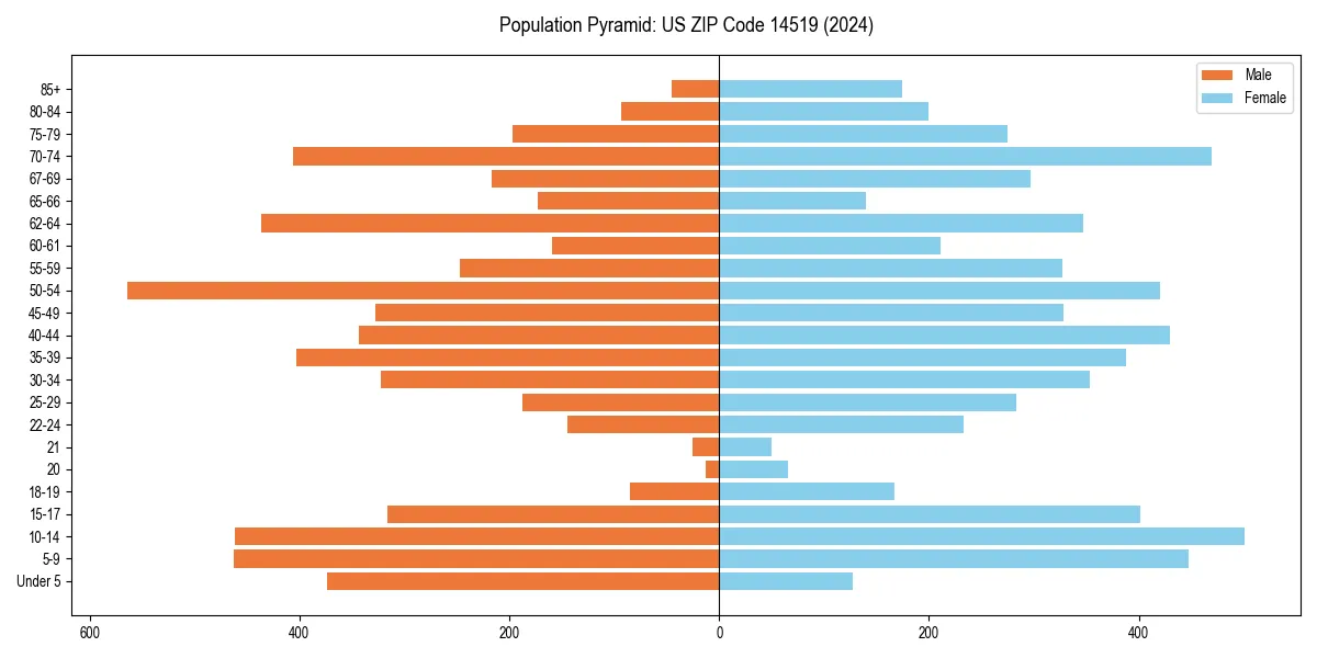 Population pyramid for 