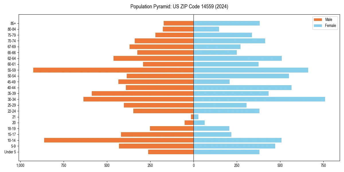 Population pyramid for 