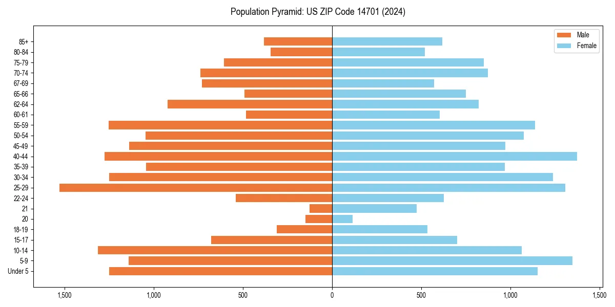 Population pyramid for 