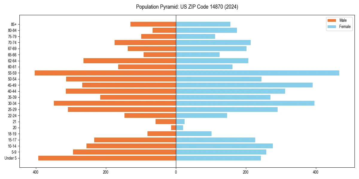 Population pyramid for 