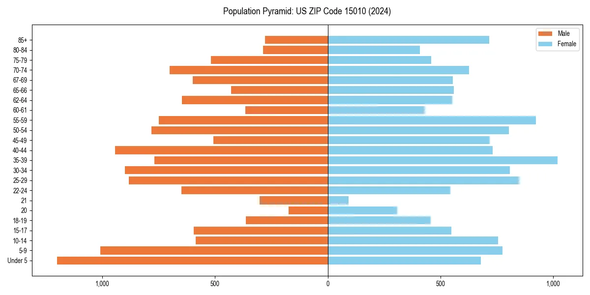 Population pyramid for 