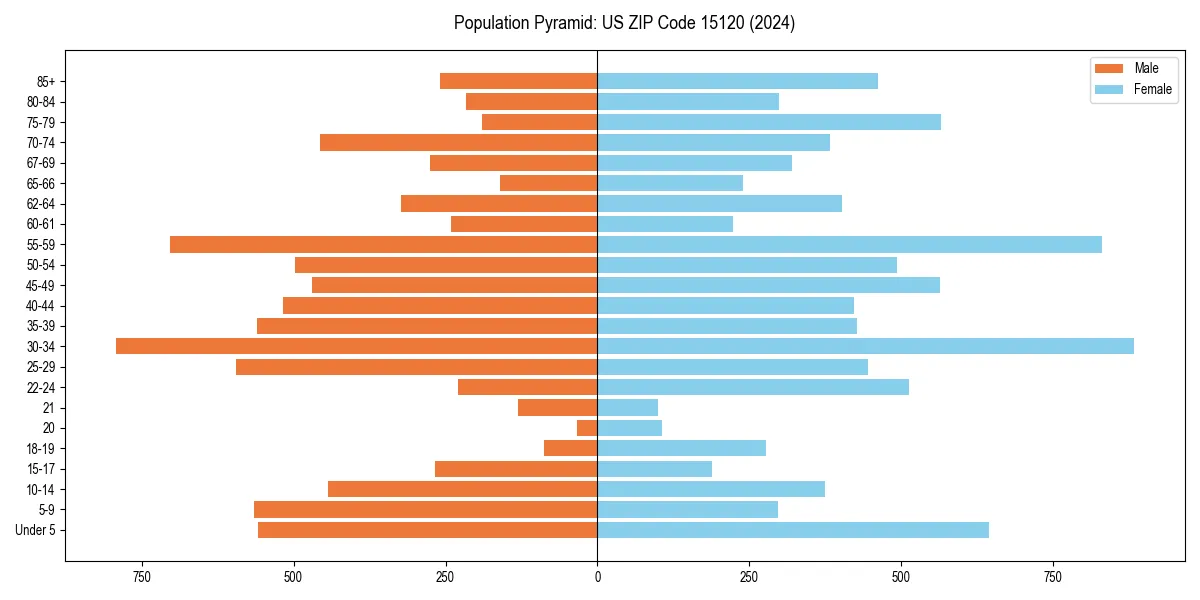 Population pyramid for 