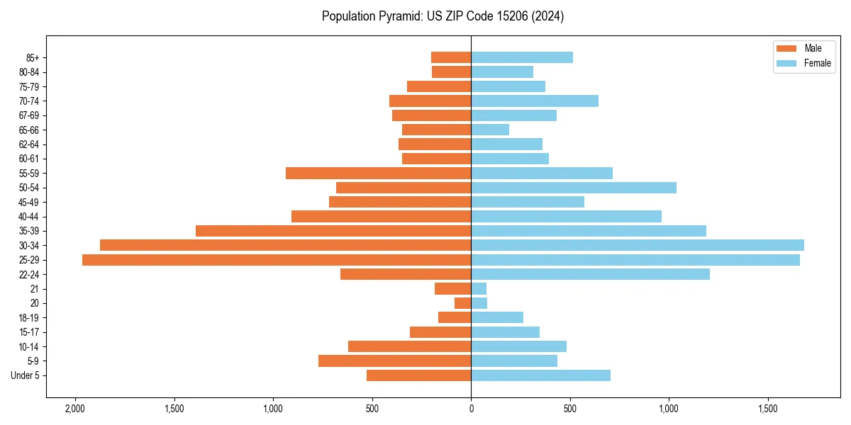 Population pyramid for 