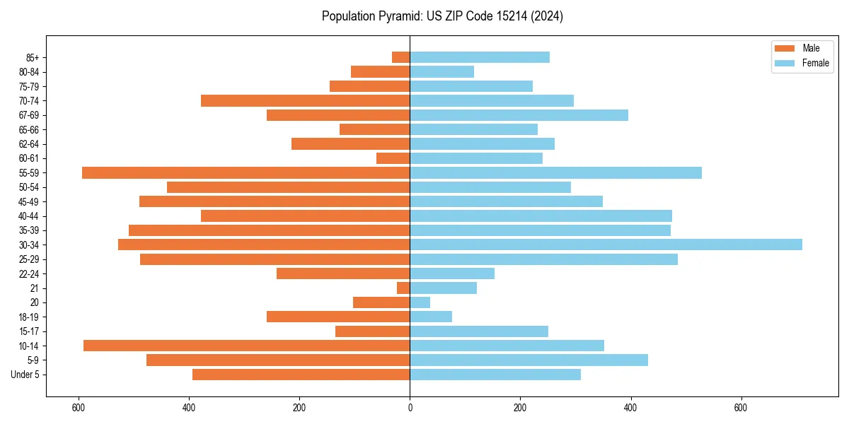 Population pyramid for 