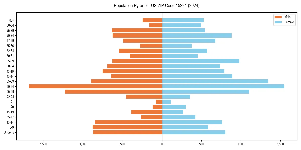 Population pyramid for 