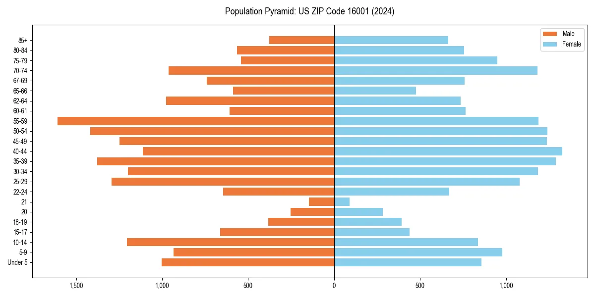 Population pyramid for 