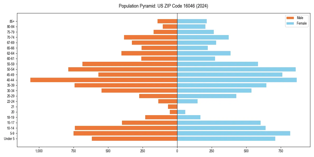 Population pyramid for 