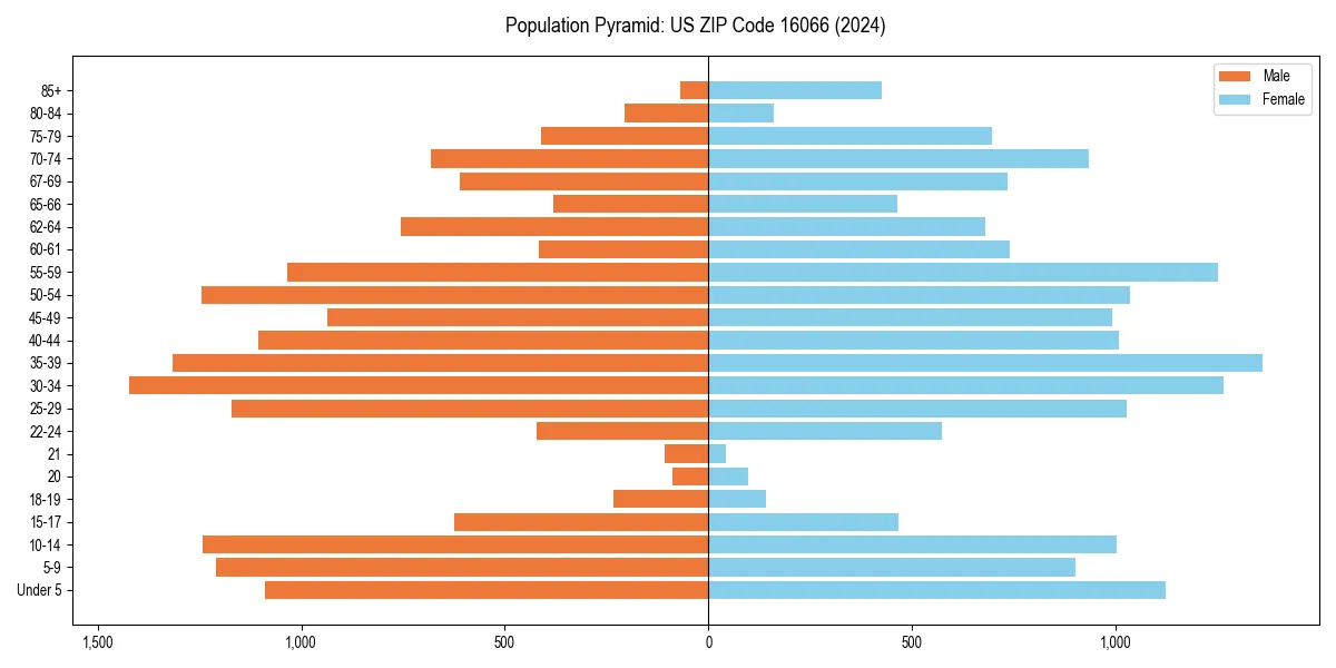 Population pyramid for 
