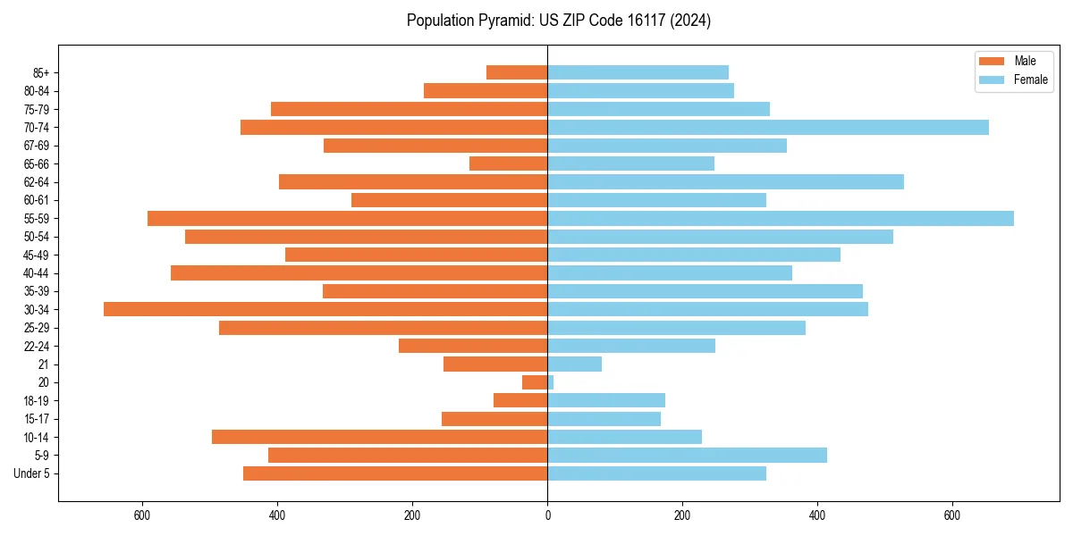 Population pyramid for 