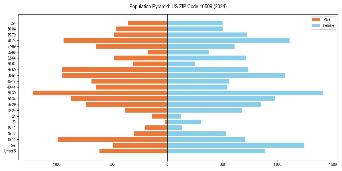 Population pyramid for 