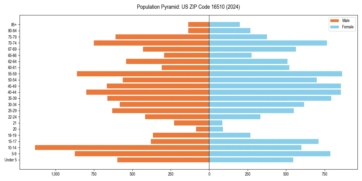 Population pyramid for 