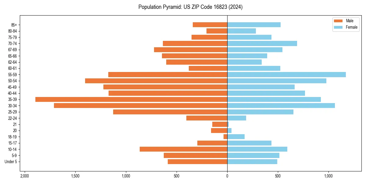 Population pyramid for 