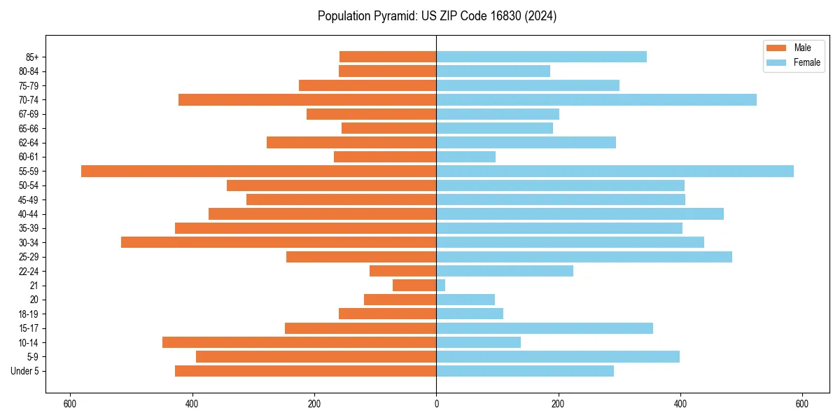 Population pyramid for 