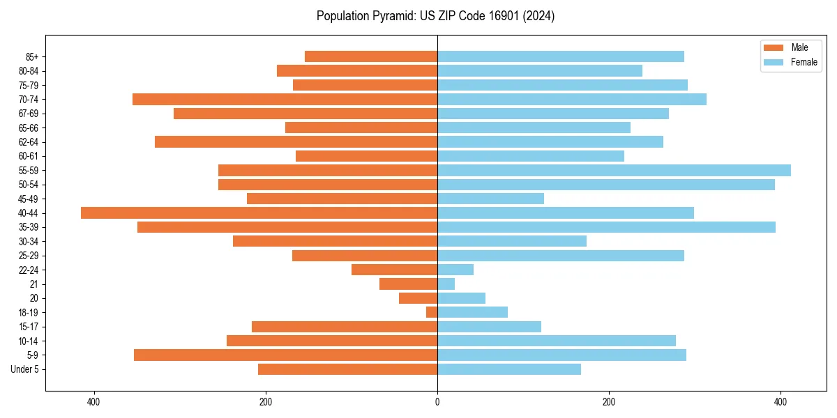 Population pyramid for 
