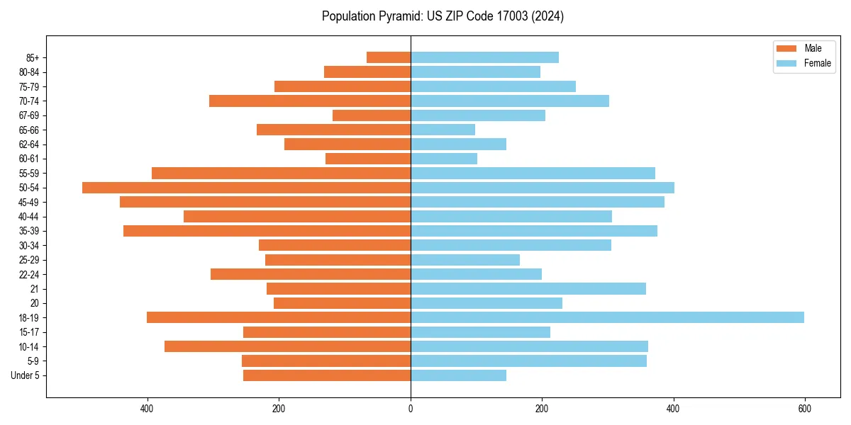 Population pyramid for 
