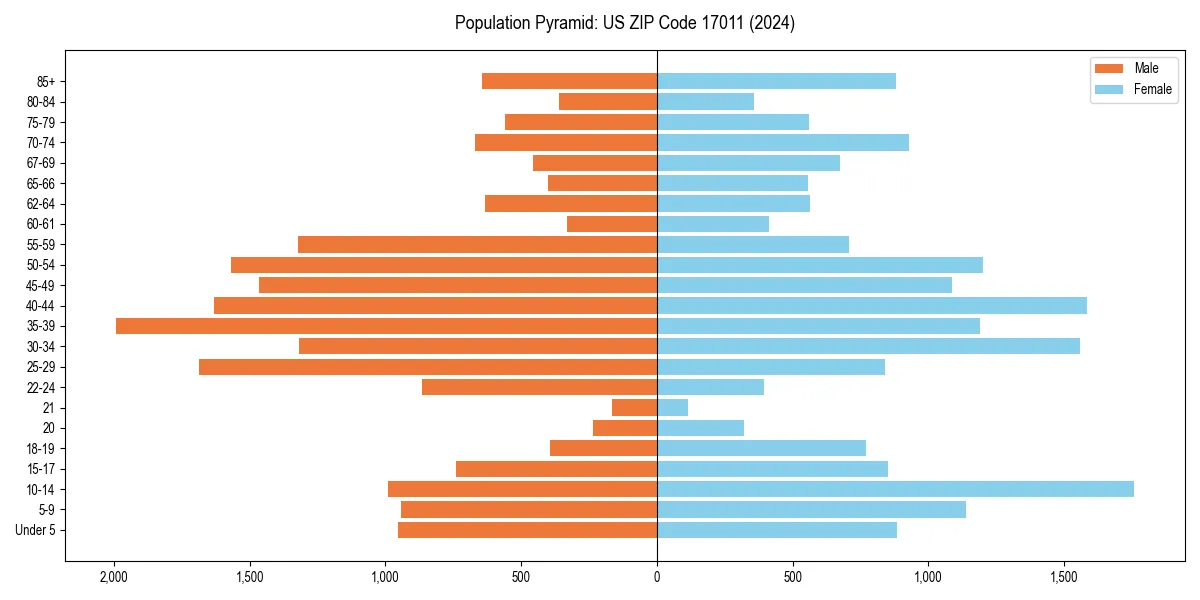 Population pyramid for 