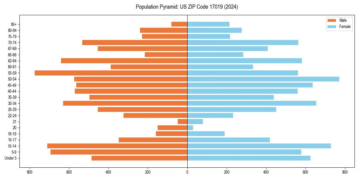 Population pyramid for 