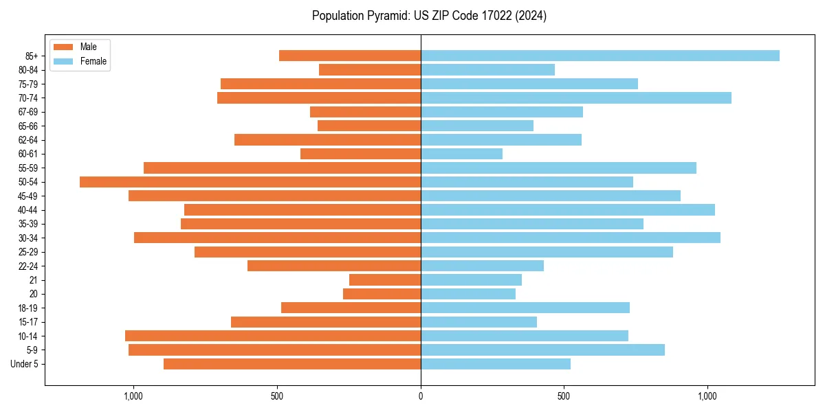 Population pyramid for 
