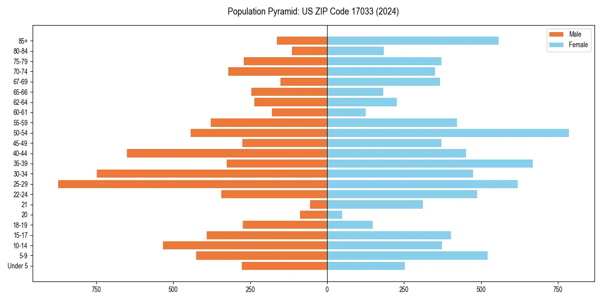 Population pyramid for 