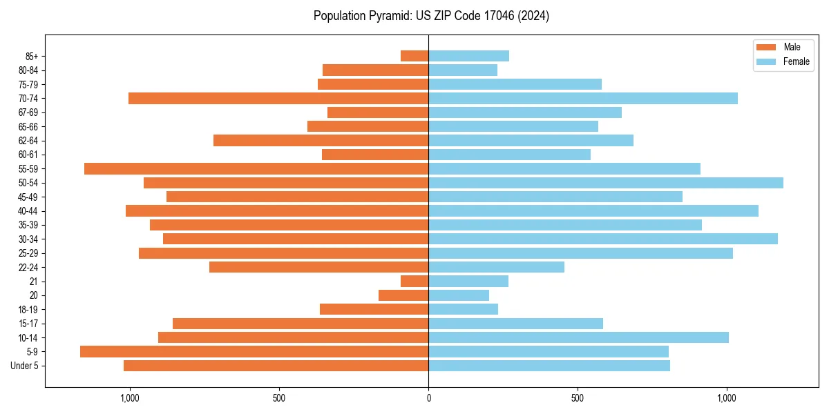 Population pyramid for 