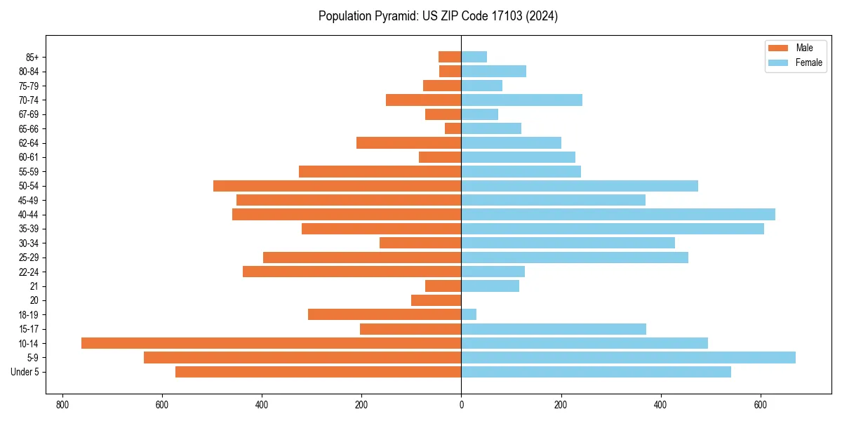 Population pyramid for 