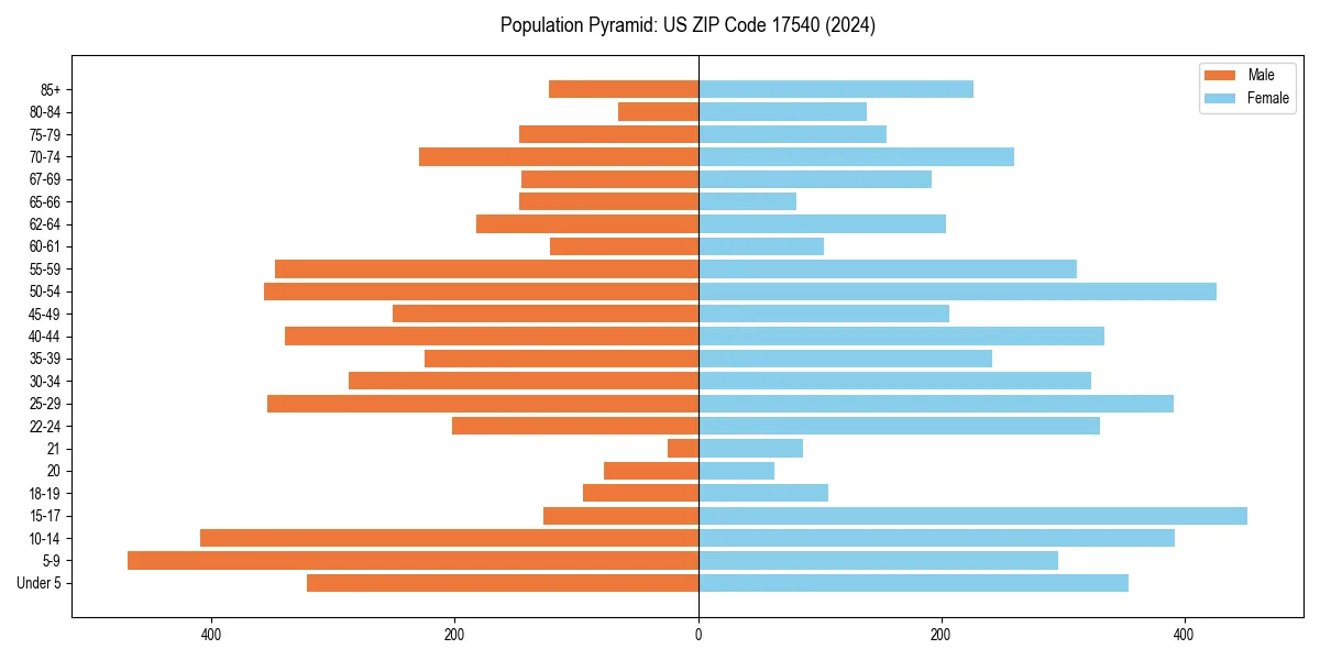 Population pyramid for 