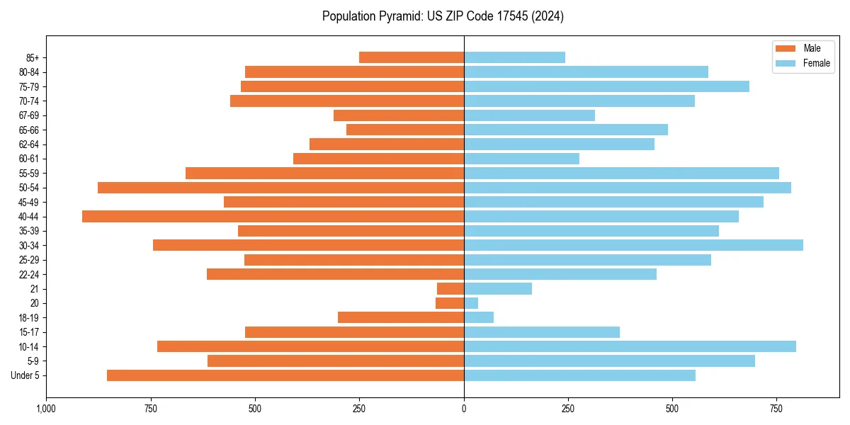 Population pyramid for 