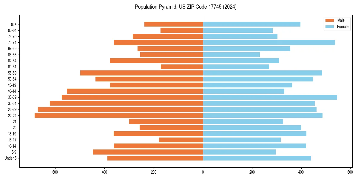 Population pyramid for 