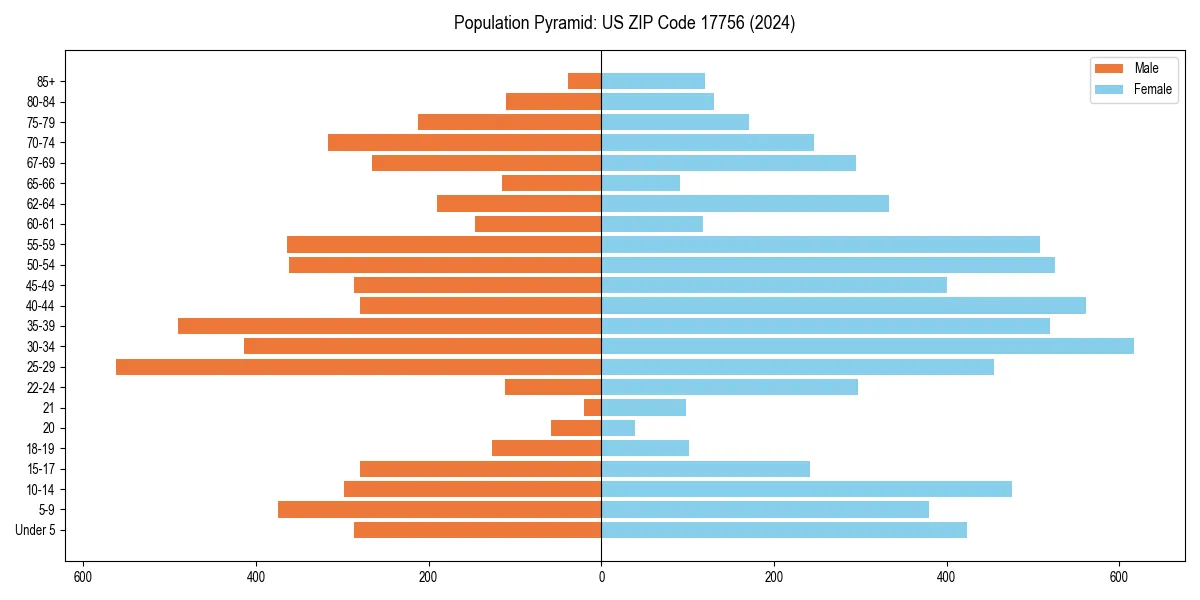 Population pyramid for 
