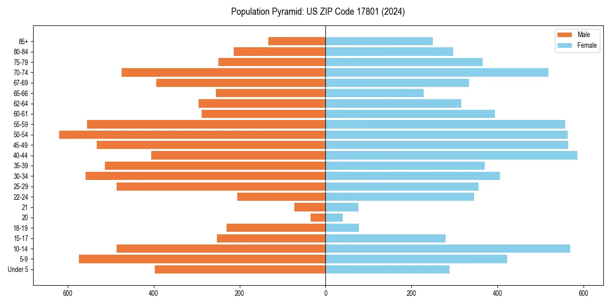 Population pyramid for 