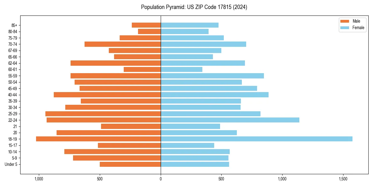 Population pyramid for 