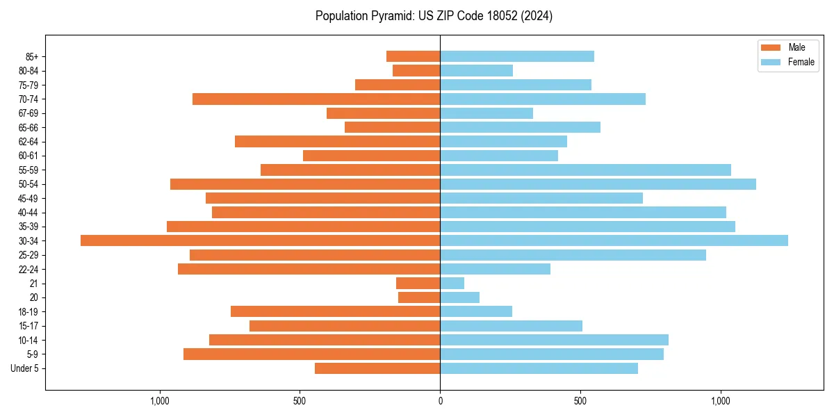 Population pyramid for 