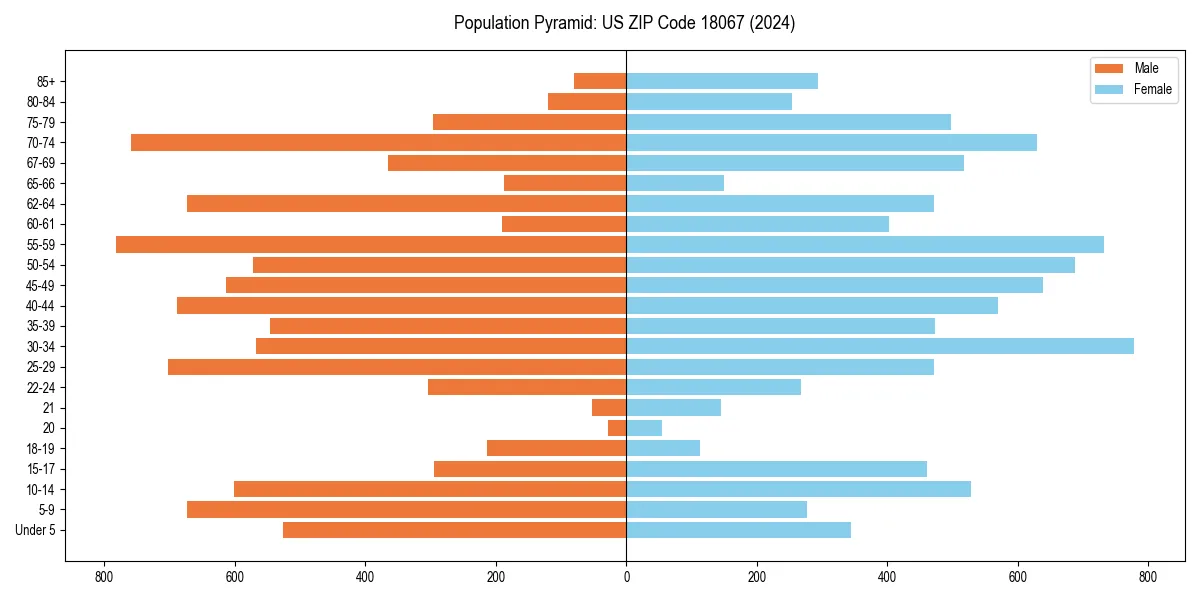 Population pyramid for 