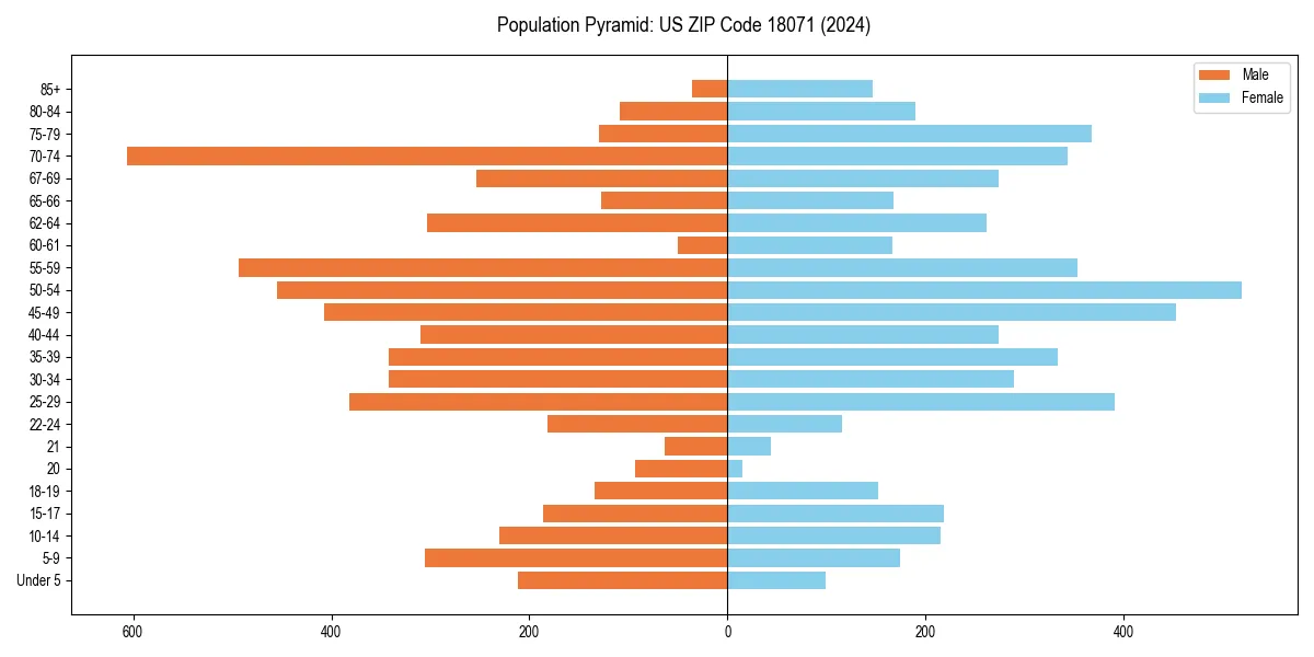Population pyramid for 