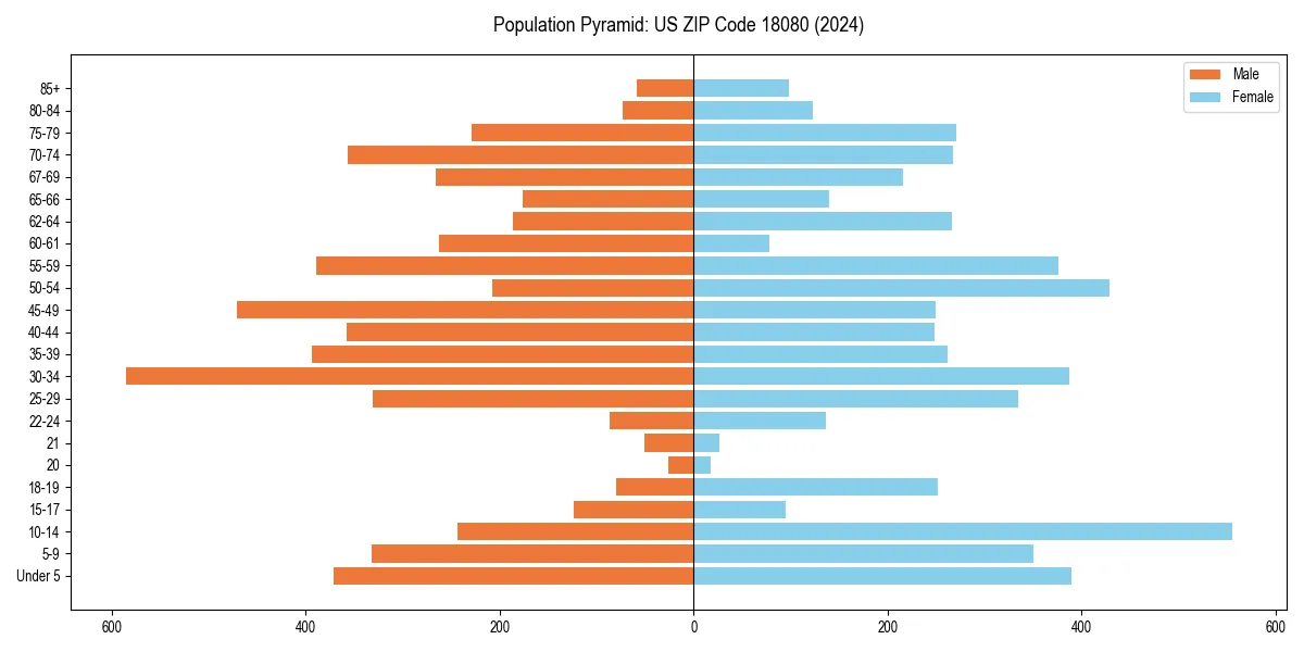 Population pyramid for 