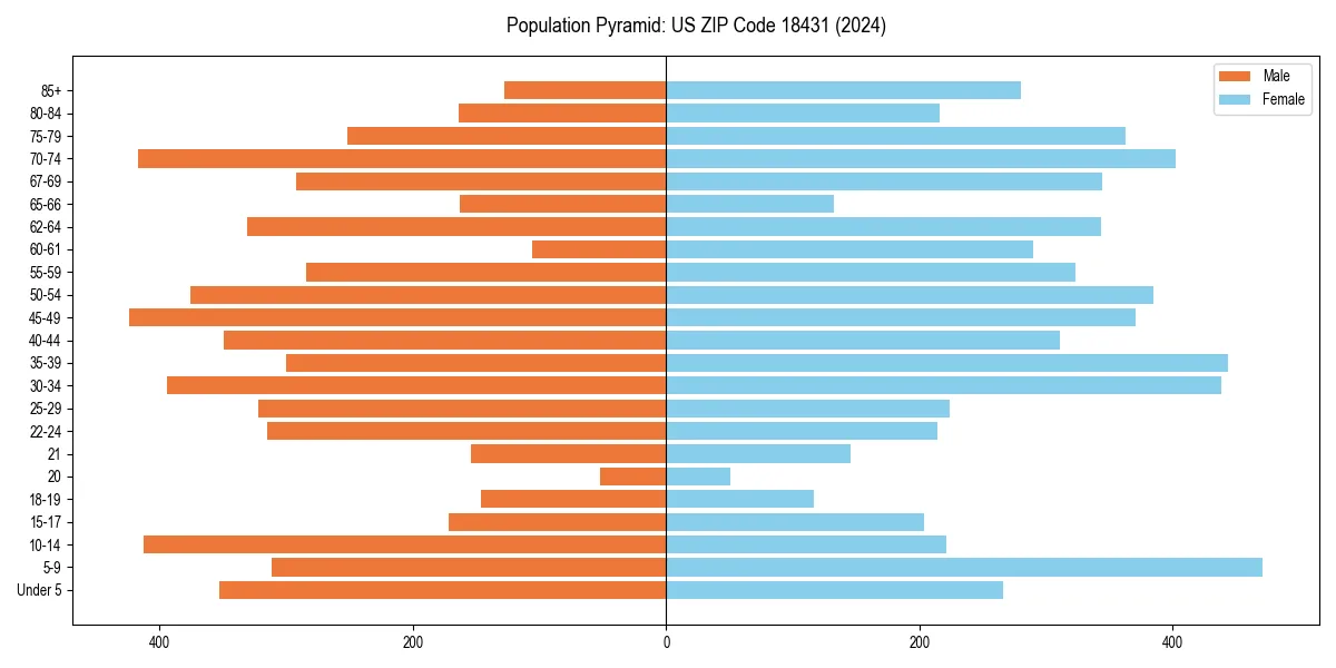 Population pyramid for 