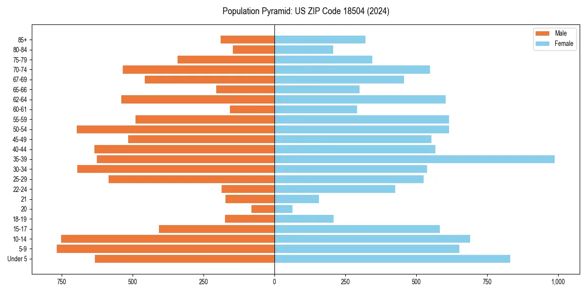 Population pyramid for 