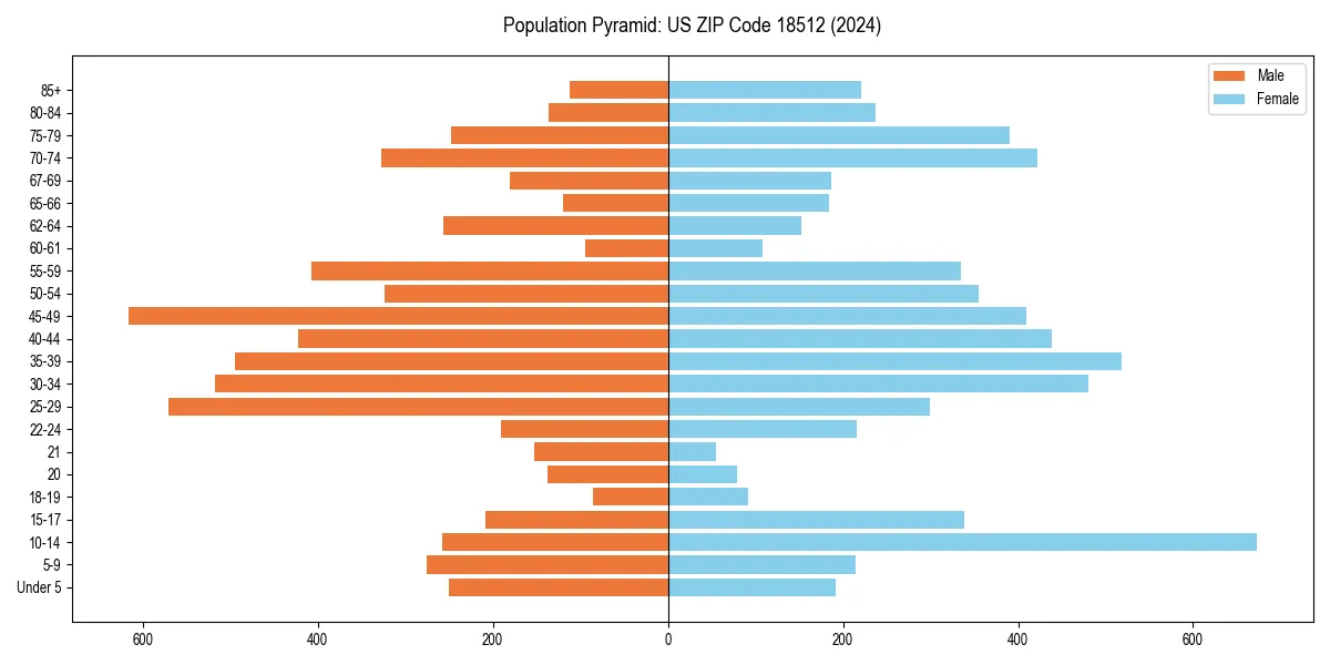 Population pyramid for 