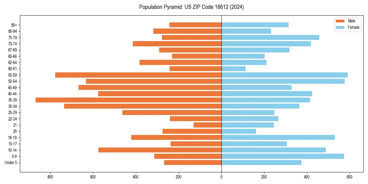 Population pyramid for 