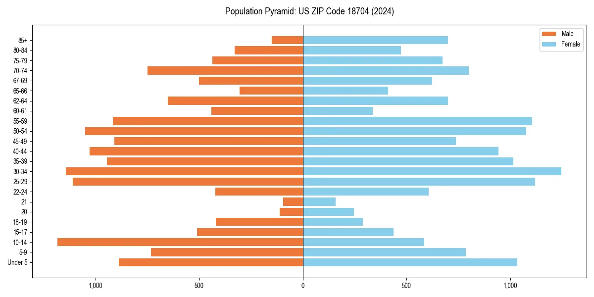 Population pyramid for 