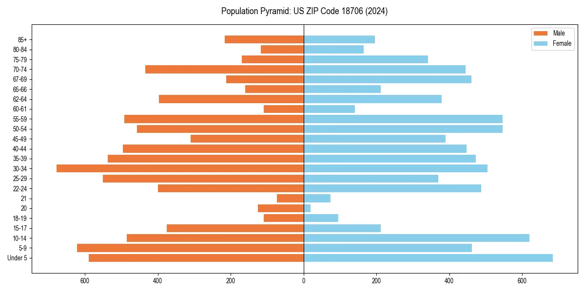 Population pyramid for 