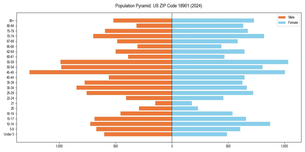 Population pyramid for 