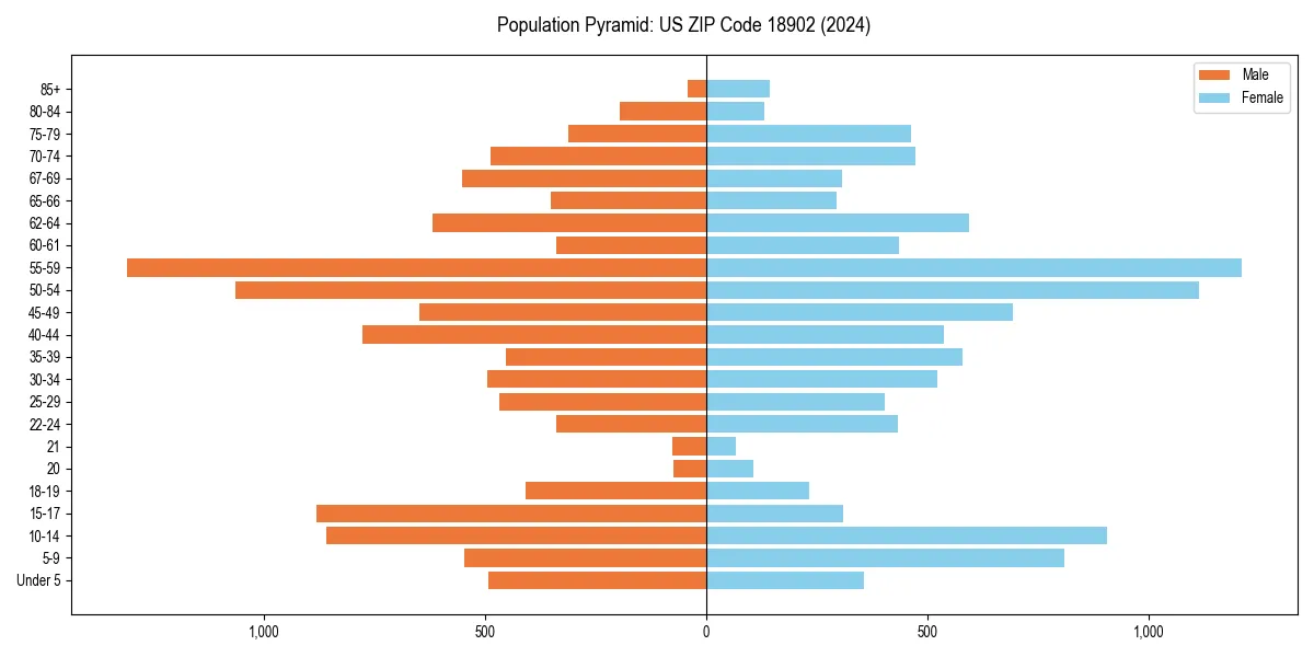 Population pyramid for 