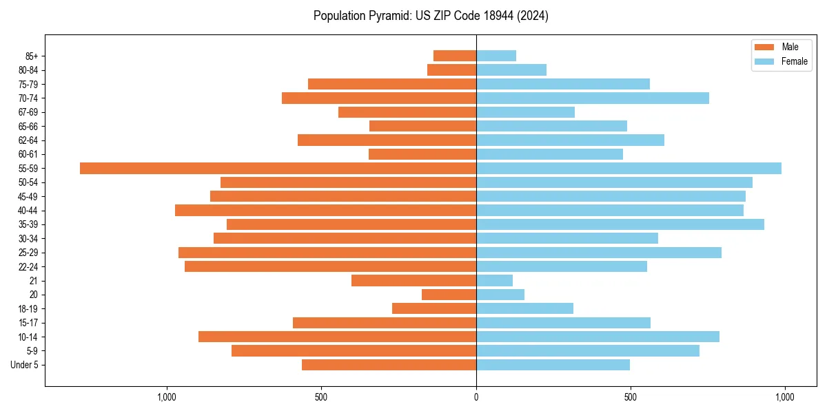 Population pyramid for 