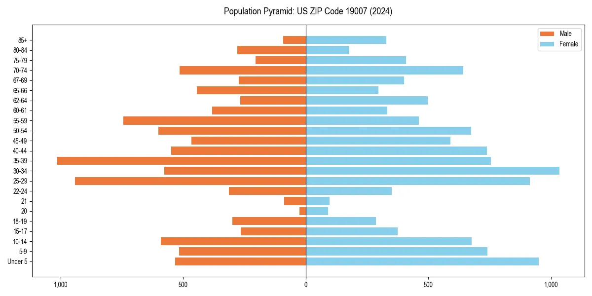 Population pyramid for 