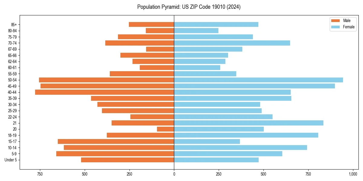 Population pyramid for 