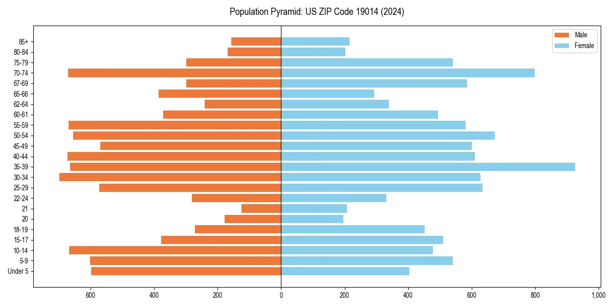 Population pyramid for 