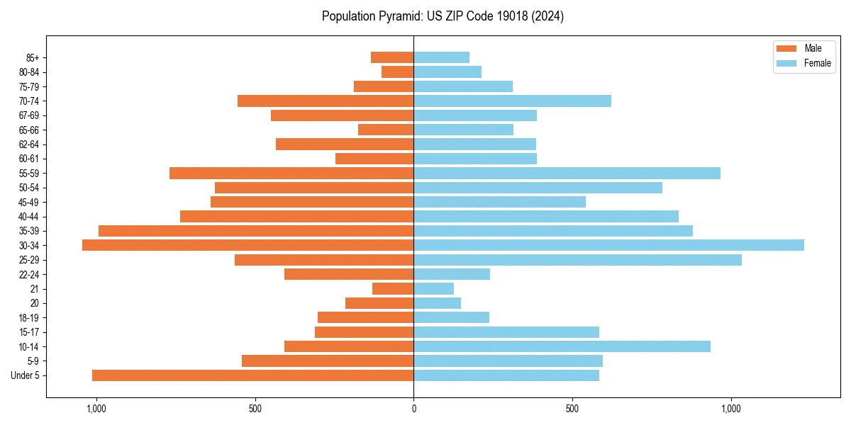 Population pyramid for 