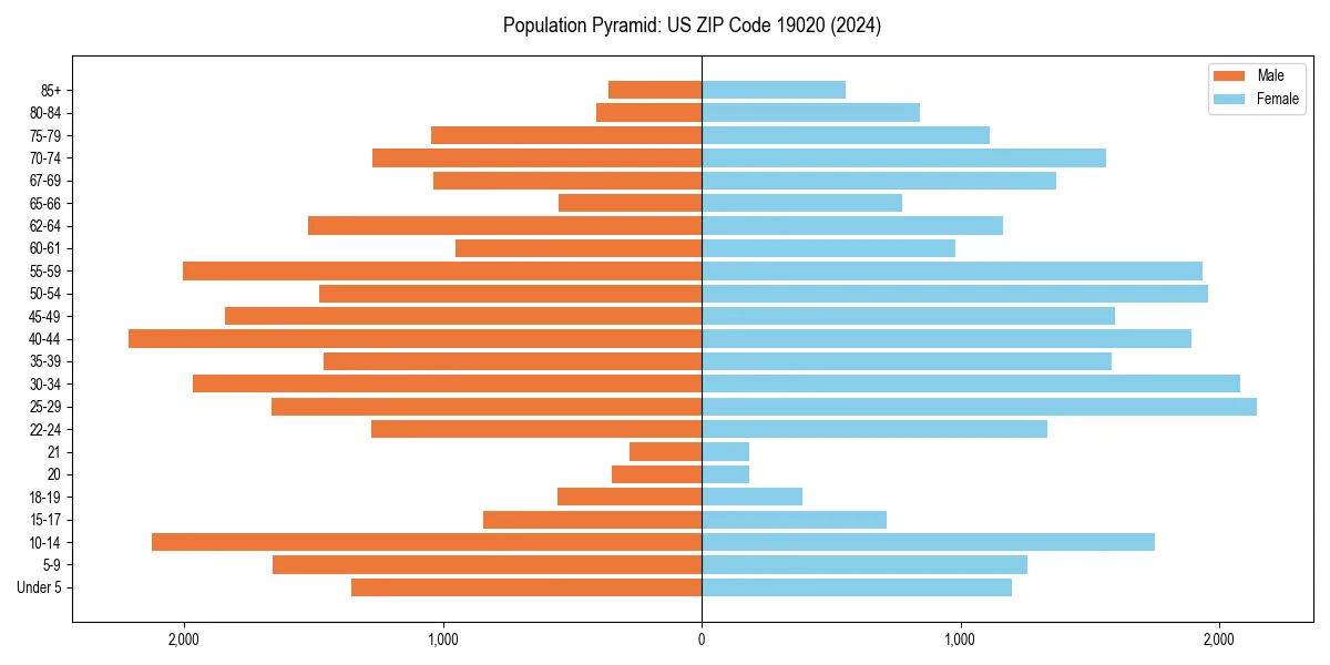 Population pyramid for 